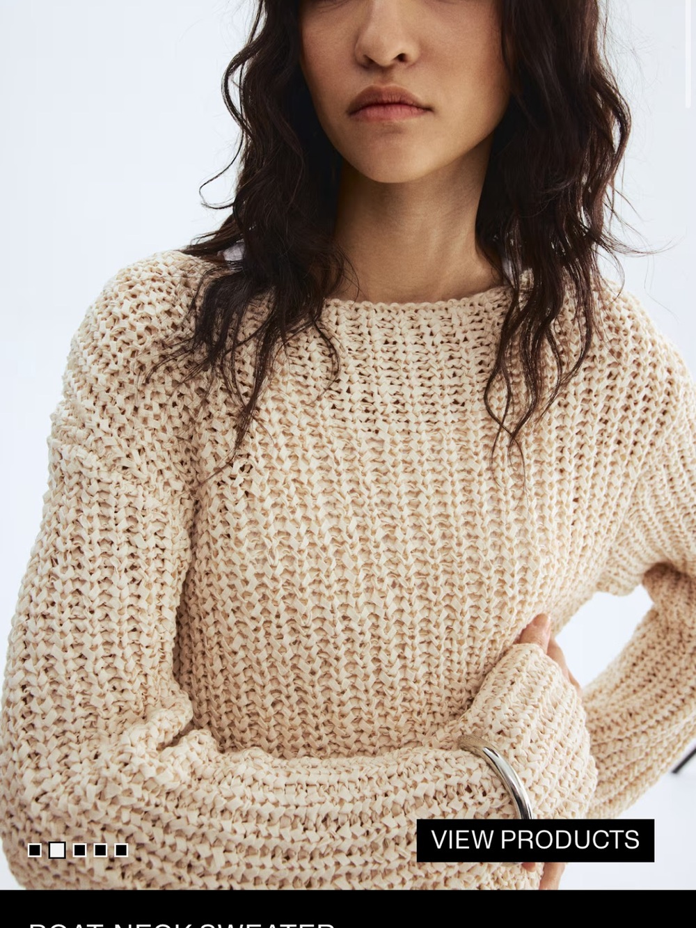 Open weave sweater